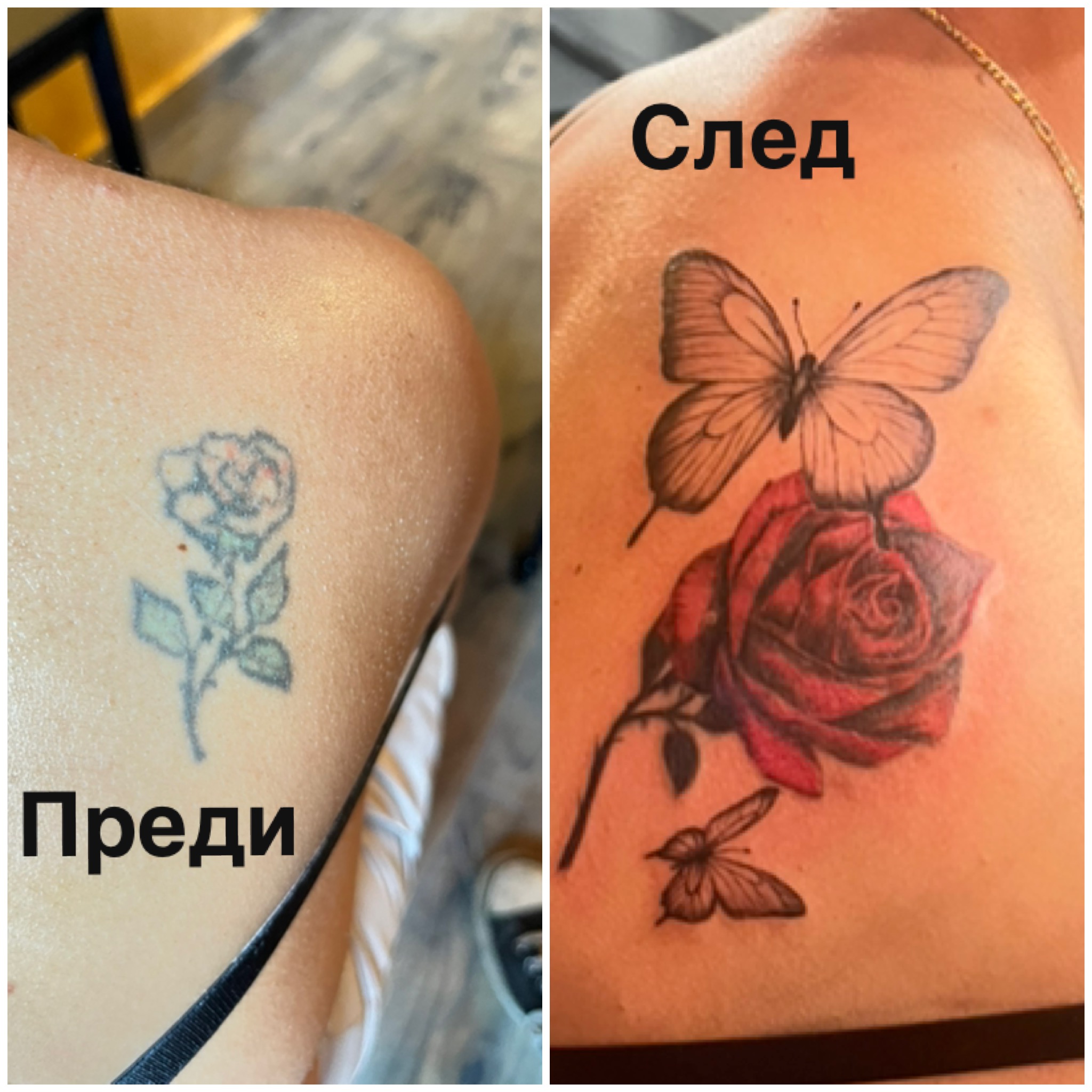 Професионални бутилки с мастило за татуировки, подредени на рафт